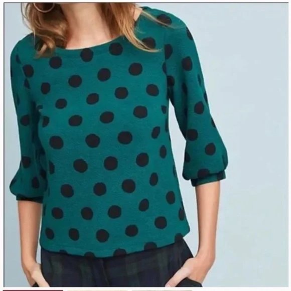 Anthropologie | Women’s | Maeve Polka Dot Blouse | Size: Small - Picture 4 of 4